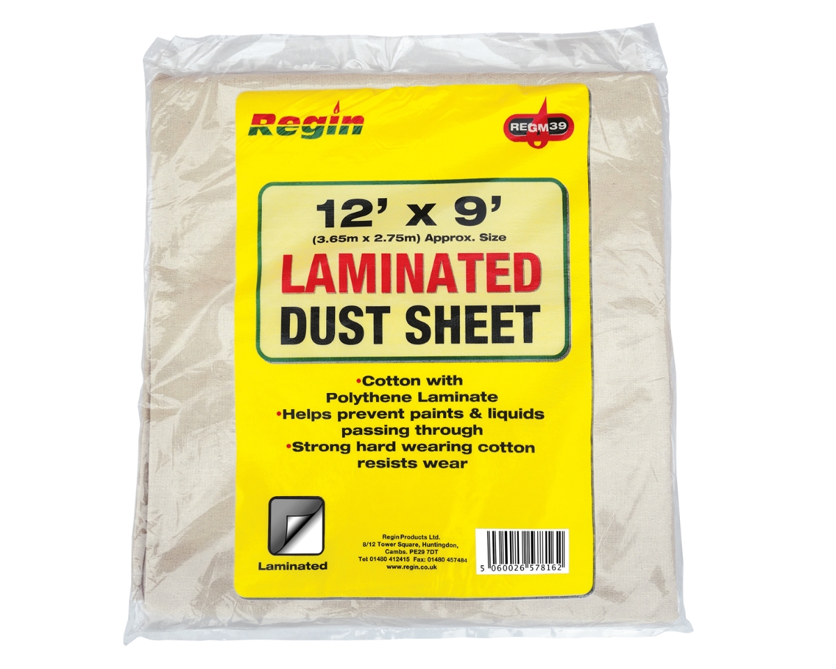 12 x 9 Laminated Dust Sheet Regin Products Ltd