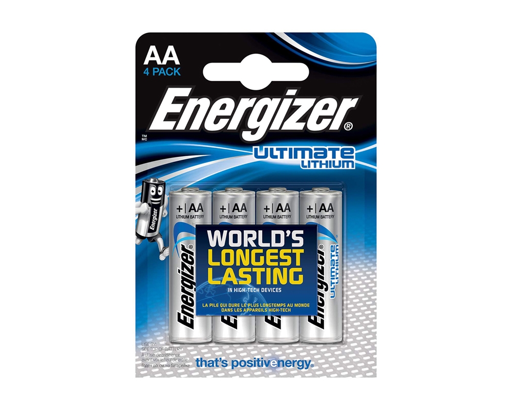 Energizer Ultimate Lithium 4 x AA (LR6) 1.5V Regin Products Ltd